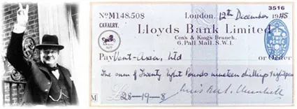 Cheque to Vent-Axia from Winston Churchill